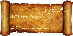 Ölbaum Alexa névjegykártya
